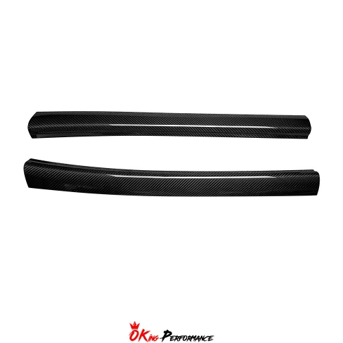 Dry Carbon Fiber Door Sill Pedal Strip For Toyota GR Supra A90 A91 MK5 2019-2024