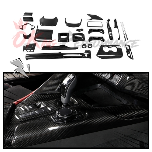 Dry Carbon Fiber Interiors Kits Set (24 pieces) For Toyota GR Supra A90 A91 MK5 2019-2024