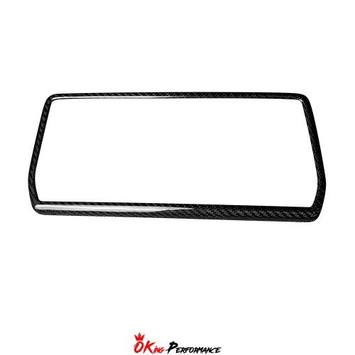 Dry Carbon Fiber Center Interiors Kits Console Screen Trim Frame Cover For Toyota GR Supra A90 A91 MK5 2019-2024