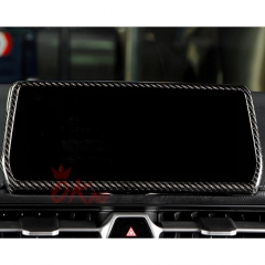 Dry Carbon Fiber Center Interiors Kits Console Screen Trim Frame Cover For Toyota GR Supra A90 A91 MK5 2019-2024
