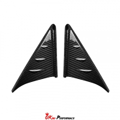 Dry Carbon Fiber A-pillar Triangle Window Trim Cover For Toyota GR Supra A90 A91 MK5 2019-2024