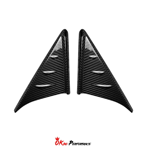 Dry Carbon Fiber A-pillar Triangle Window Trim Cover For Toyota GR Supra A90 A91 MK5 2019-2024