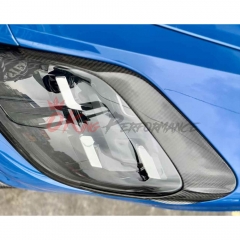 Dry Carbon Fiber Headlights Eyebrow Cover Trim For Porsche Panamera 976 2024-On