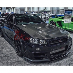 Nismo Z-Tune Style Carbon Fiber Hood For Nissan R34 GTR 1998-2002