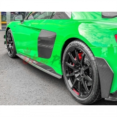 GT RWD Style Dry Carbon Fiber Side Skirt For Audi R8 2020-2024