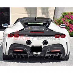 OEM Style Dry Carbon Fiber Style Rear Spoiler For Ferrari SF90
