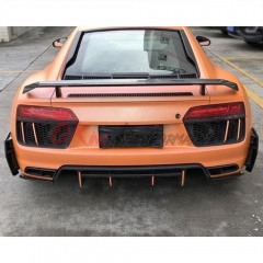 Carbon Fiber Rear Bumper Splitter Spats For Audi R8 2016-2019