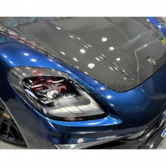 Dry Carbon Fiber Headlights Eyebrow Cover Trim For Porsche Panamera 976 2024-On
