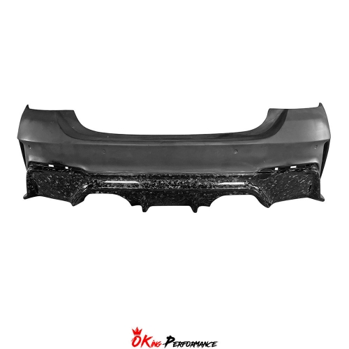 3D Style Partial Forged Carbon FIber Rear Bumper For BMW F80 F82 F83 M3 M4 2014-2020