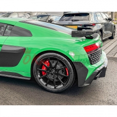 GT RWD Style Dry Carbon Fiber Rear Bumper Canards Splitter For Audi R8 2020-2024