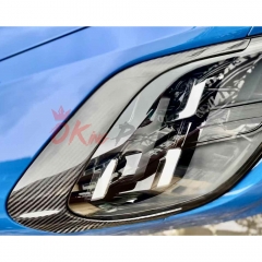 Dry Carbon Fiber Headlights Eyebrow Cover Trim For Porsche Panamera 976 2024-On