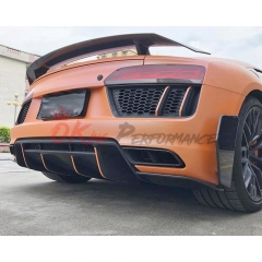 Carbon Fiber Rear Bumper Splitter Spats For Audi R8 2016-2019