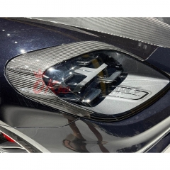 Dry Carbon Fiber Headlights Eyebrow Cover Trim For Porsche Panamera 976 2024-On