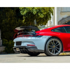 GT3 Style Dry Carbon Fiber With Full Primer Rear Bumper For Porsche 911 992 Carrera S 2019-2023
