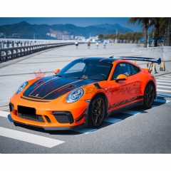 CMST Style Carbon Fiber Front Bumper Canards For Porsche 911 GT3RS 991 2018-2020