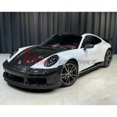 TopCar Stinger Style Dry Carbon Fiber with Portion Primer Front Bumper For Porsche 911 992 Carrera S 2019-2023