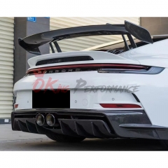 GT3 Style Dry Carbon Fiber Rear Diffuser For Porsche 911 992 Carrera S 2019-2023