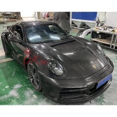 Topcar Style Dry Carbon Fiber Hood For Porsche 911 992 Carrera S 2019-2023