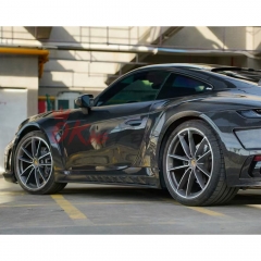 TopCar Style Dry Carbon Fiber Side Skirt For Porsche 911 992 Carrera S 2019-2023