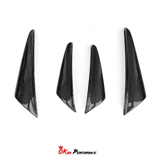 CMST Style Carbon Fiber Front Bumper Canards For Porsche 911 GT3RS 991 2018-2020