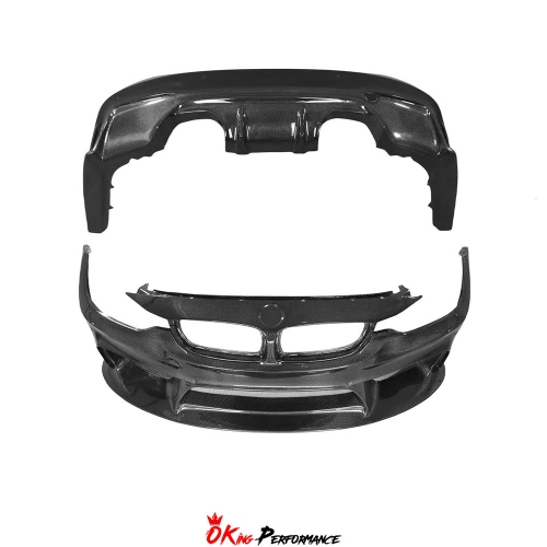 3D Style Semi Carbon Fiber Body Kit For BMW M3 M4 F80 F82 F83 2014-2020