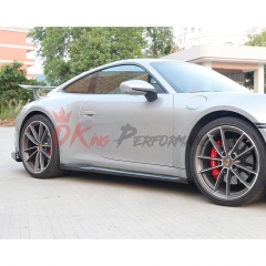 MIW Style Dry Carbon Fiber Side Skirt For Porsche 911 992 Carrera S 2019-2023