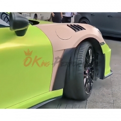 Topcar Style Dry Carbon Fiber With Portion Primer Fenders For Porsche 911 992 Carrera S 2019-2023