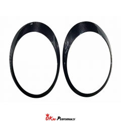Dry Carbon Fiber Headlight Trim Cover For Porsche 911 992 Carrera S 2019-2023