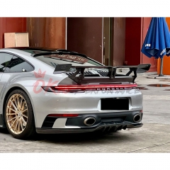TechArt Style Dry Carbon Fiber Rear Spoiler For Porsche 911 992 Carrera S 2019-2023