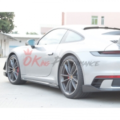 MIW Style Dry Carbon Fiber Side Skirt For Porsche 911 992 Carrera S 2019-2023