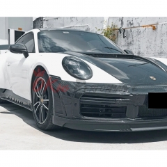 Dry Carbon Fiber Headlight Trim Cover For Porsche 911 992 Carrera S 2019-2023