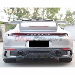 MIW Style Dry Carbon Fiber Rear Diffuser For Porsche 911 992 Carrera S 2019-2023