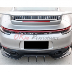 MIW Style Dry Carbon Fiber Rear Diffuser For Porsche 911 992 Carrera S 2019-2023