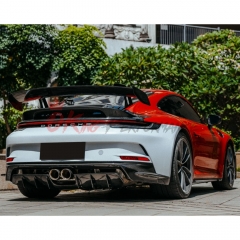 GT3 Style Dry Carbon Fiber With Full Primer Rear Bumper For Porsche 911 992 Carrera S 2019-2023