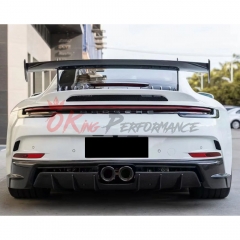 GT3 Style Dry Carbon Fiber With Full Primer Rear Bumper For Porsche 911 992 Carrera S 2019-2023
