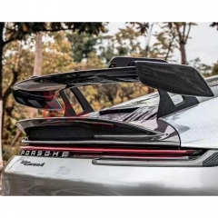 GT3 Style Full Dry Carbon Fiber Rear Spoiler & Engine Cover & Rear Trunk Set For Porsche 911 992 Carrera S 2019-2023