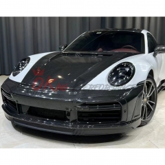 Dry Carbon Fiber Headlight Trim Cover For Porsche 911 992 Carrera S 2019-2023