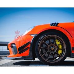 CMST Style Carbon Fiber Front Bumper Canards For Porsche 911 GT3RS 991 2018-2020