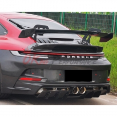 GT3 Style Dry Carbon Fiber Rear Diffuser For Porsche 911 992 Carrera S 2019-2023