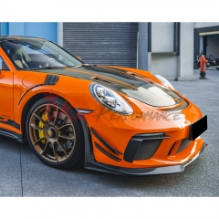 CMST Style Carbon Fiber Front Bumper Canards For Porsche 911 GT3RS 991 2018-2020