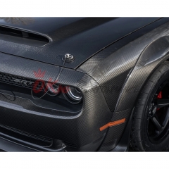 Hellcat Style Carbon Fiber Front Fenders For Dodge Challenger 2015-2023