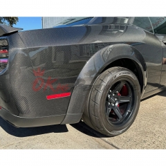 Hellcat Style Carbon Fiber Wide Body Wheels Flares Fender Extension For Dodge Challenger 2015-2023
