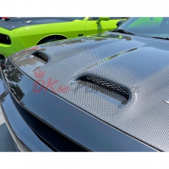 Hellcat Redeye Style Carbon Fiber Hood For Dodge Challenger 2015-2023