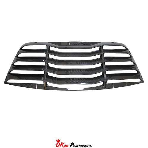 Carbon Fiber Rear Window Louver Cover For Dodge Challenger 2008-2023
