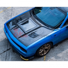 CMST Transparent Style Carbon Fiber Hood For Dodge Challenger 2008-2023