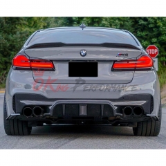 Carbon Fiber Rear Diffuser With LED Light For BMW 5 Series F90 M5 2017-2023