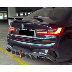 MP GT Style Carbon Fiber Rear Spoiler Wing For BMW 3 Series G20 2019-2025