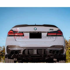 Carbon Fiber Rear Diffuser With LED Light For BMW 5 Series F90 M5 2017-2023