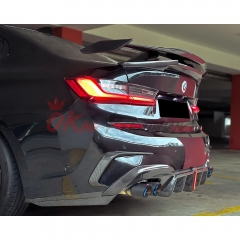 MP GT Style Carbon Fiber Rear Spoiler Wing For BMW 3 Series G20 2019-2025