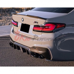 Carbon Fiber Rear Diffuser With LED Light For BMW 5 Series F90 M5 2017-2023
